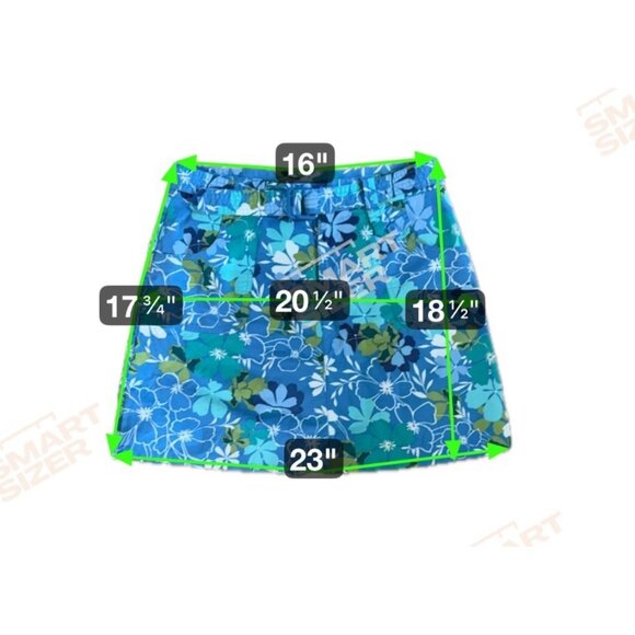 White Stag Skort Womens Blue Floral With Stretch Waistband & Belt Size 12-14 - Picture 6 of 8